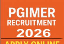 PGIMER Recruitment 2026: PGI Chandigarh ‘ਚ ਨਿਕਲੀਆਂ ਅਸਾਮੀਆਂ, 16 ਫਰਵਰੀ ਤੱਕ ਕਰੋ ਅਪਲਾਈ