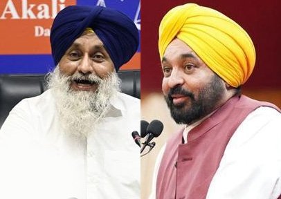 Bhagwant mann and sukhbir badal