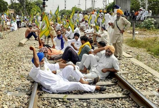 kisan rail roko andolan
